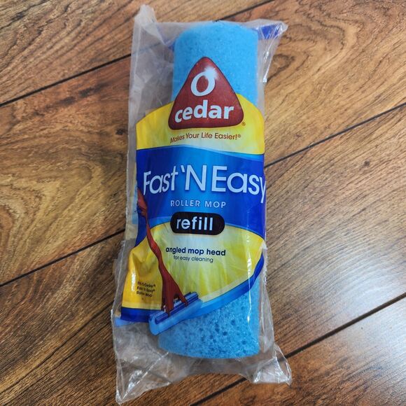 O Cedar Fast N Easy Roller Mop Angled Mop Sponge Refill Blue New Ocedar NOS - Picture 1 of 5